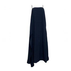 HELMUT LANG Side Drape Dress in Navy